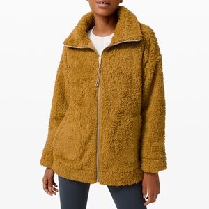 Lululemon Oh So Sherpa Full Zip Jacket Pockets Oversized Fit size 6